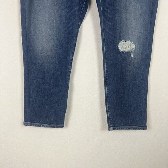 Madewell The Mom Jean Plus Size 37 High Waist Mom Jeans Medium Wash Distressed - Picture 11 of 12
